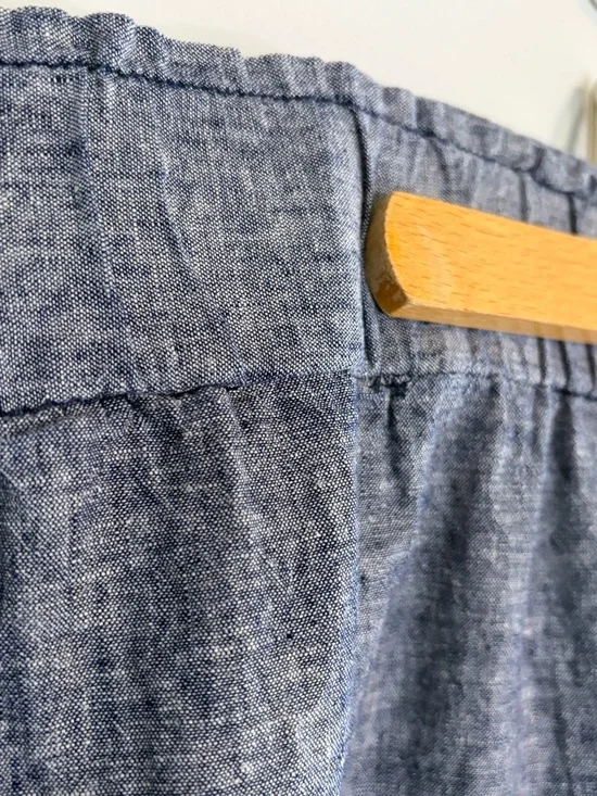 Joe Fresh Men's Heather Blue Chinos 1X Linen-blend Spring Summer Breezy - Picture 5 of 9